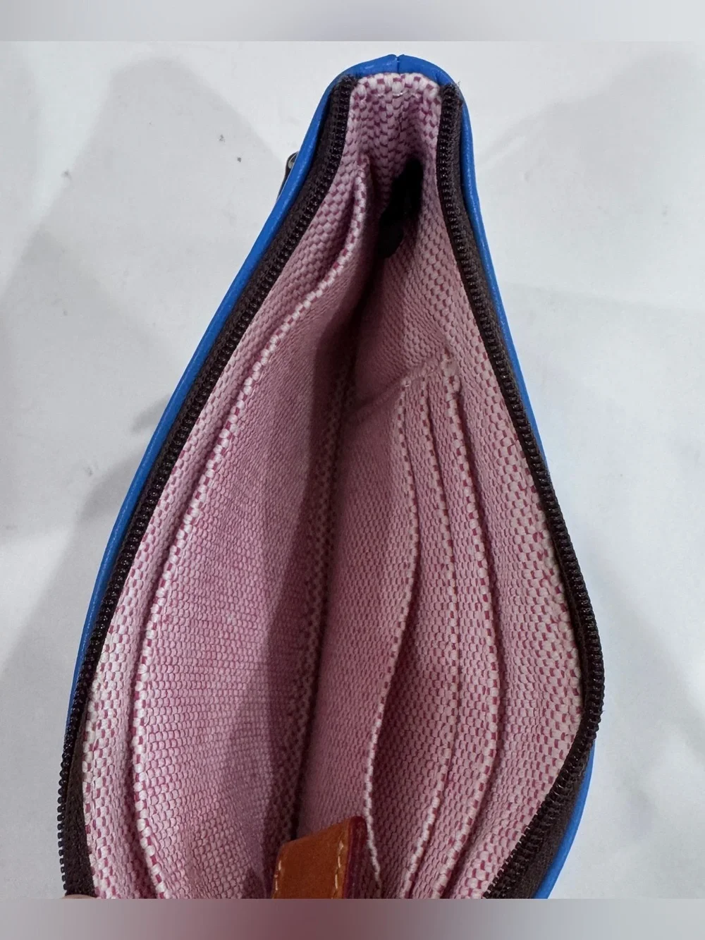 Dooney & Bourke Blue Leather Hobo Shoulder Bag & Matching Pouch Wallet Set